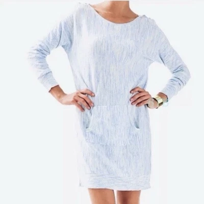 Vestido Suéter Lilly Pulitzer Jupiter Talla XS Azul Lapislázuli Calce Relajado Manga Larga Foto 1 de 4