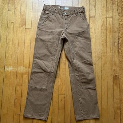 Pantalones Carhartt Para Hombre Calce Relajado 32x32 Marrón Tostado Utilitario Pato Doble Rodilla Foto 1 de 4