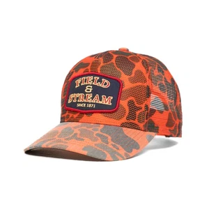 Field & Stream Herren Snap Back Mesh Cap, Roosevelt/Orange Camouflage, 5 Panel - Bild 1 von 4