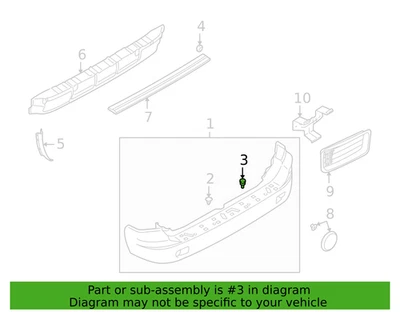 MITSUBISHI OEM 97-04 Montero Sport Bumper Components-Bumper Cover Clip MB575774 - Изображение 1 из 3