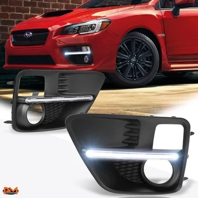 Parachoques delantero transparente LED DRL tira luz antiniebla/bisel de lámpara para Subaru Wrx/Sti 15-17 Foto 1 de 4