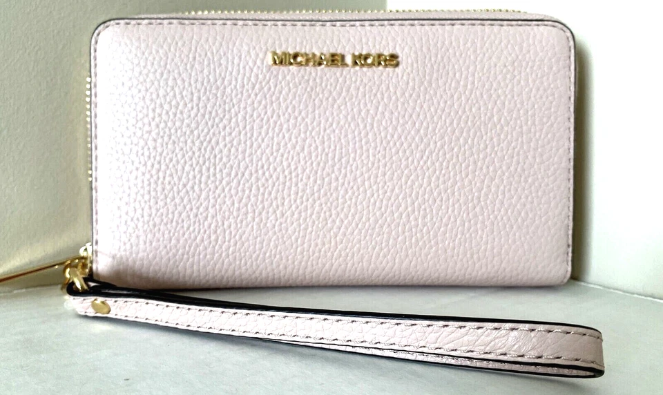 Michael Kors Jet Set Travel Large Flat Phone Case Leather Powder Blush