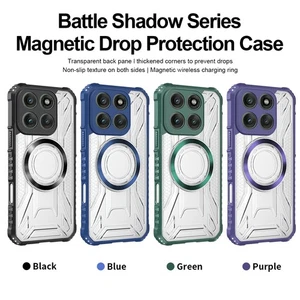 For Motorola Edge 60 Pro, Wireless Charge Hybrid Armor Clear Acrylic Case Cover - Picture 1 of 16