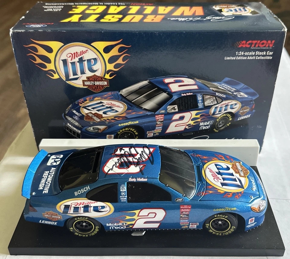 Зарядное устройство Action No2 Rusty Wallace Miller Lite Harley Davidson 2000 подписанное 1:24 - Изображение 1 из 4