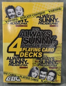 It's Always Sunny In Philadelphia Playing Cards Set Of 4 2011 GDC Factory Sealed - Picture 1 of 5
