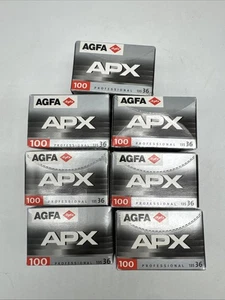 AGFA AGFAPAN APX 100 135 36 BLACK & WHITE FILM 7 Roll Lot - ISO 100 Exp 11/2010 - Picture 1 of 3