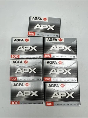 AGFA AGFAPAN APX 100 135 36 BLACK & WHITE FILM 7 Roll Lot - ISO 100 Exp 11/2010 - Image 1 of 3