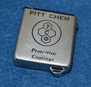 Vtg PITT CHEM PROTECTIVE COATINGS Tape Measure USA Metal MINI 1 1/4 in. Keychain - Picture 1 of 6