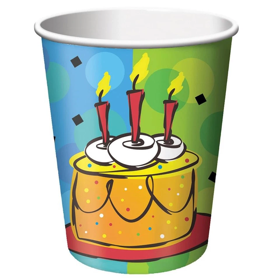 8 Pack 9Oz Cups Cake Celebration - Image 1 of 1