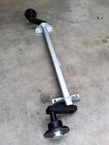 500 kg Schlegl-BWN MB5 AM:1000 mm PKW Anhänger Achse VK50 ungebremst AS: 100*4 - Bild 1 von 11