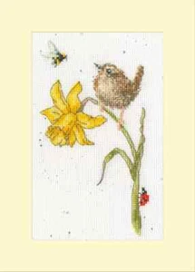 Bothy Threads - Counted Cross Stitch Kit - Greeting Card - Birds And The Bees - Picture 1 of 3