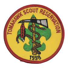 1998 TOMAHAWK RESERVATION Boy Scout Camper PATCH Sioux Camp BSA Wisconsin WI 257