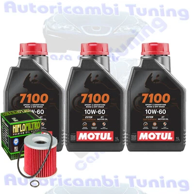 Kit D'Entretien Huile Motul 7100 10W60 + Filtre Pour Kawasaki Z400 1976>1977 - Photo 1/4