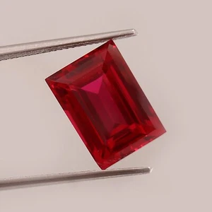 AAA Quality Natural Flawless MOzambique Ruby Loose Baguette Gemstone Cut 14x10MM - Picture 1 of 4