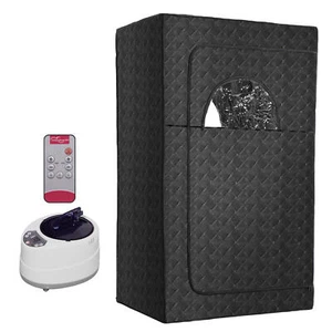 Portable Full Size 1000W 3L Personal Steam Sauna Heated Home Spa Detox Therapy - Picture 1 of 10