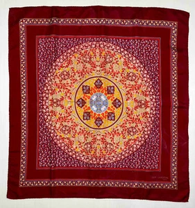 GUY LAROCHE PARIS VINTAGE '70 Foulard Seide Grande Mosaico Fiorato Silk Big Scarf - Bild 1 von 6