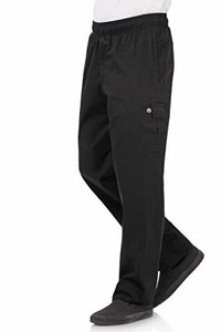Chef Works Mens Cargo Chef Pants, Black, Small