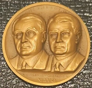 GREAT SEAL OF MINNESOTA STATE CHARLES WILLIAM MAYO CLINIC ART MEDAL COIN TOKEN - Picture 1 of 7