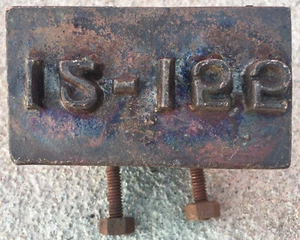 Vintage Evans Ranch Branding Iron Stamp 221-15 For Bee Hives 3-3/8” x 2-1/2” - Picture 1 of 3