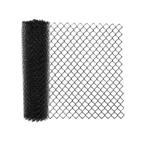 ALEKO PVC Acciaio zincato 50 piedi Recinzione Maglia Catena Rivestito PVC 9,5 AWG Nero - Foto 1 di 8