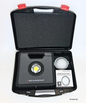 Scangrip NOVA 12K COB LED Work Light Cable with Case Diffuser Spotlight App - Image 1 of 4