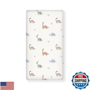Winpema Little Dinosaurs Sábana Ajustable para Cuna Dibujos Animados Bebé Cuna Sábana Ajustable Standa - Imagen 1 de 5