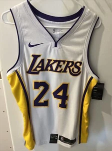 100% AUTHENTIC NIKE LOS ANGELES LAKERS KOBE BRYANT White JERSEY AQ2108-100 Large - Picture 1 of 7
