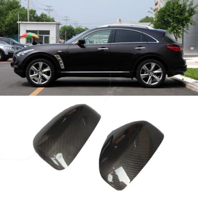 2 piezas para Infiniti FX35/FX45 fibra de carbono espejo retrovisor lateral tapa de repuesto cubierta Foto 1 de 4