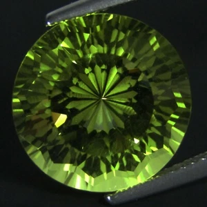 8.24Ct Amazing Natural Lemon Quartz 13mm Round precision Cut Loose Gem REF VDO - Picture 1 of 3