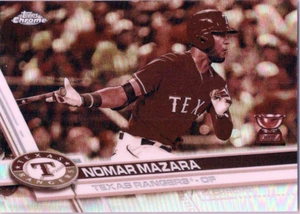 2017 Topps Chrome Sepia Refractors #82 Nomar Mazara Texas Rangers - Picture 1 of 2