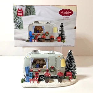 Christmas Village Camper Trailer St Nicholas Square, Open Box, Handpainted, 2019 - Picture 1 of 18