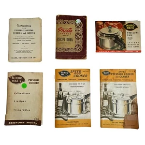 x6 Mirro-Matic Pressure Cooker Directions & Recipe Books Vintage - Picture 1 of 12