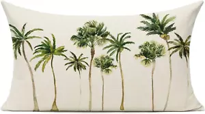 Fundas de Almohada 12x20 Pulgadas Modernas Tropicales Palmeras Decoración del Hogar Almohada... - Imagen 1 de 4