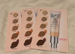 3X IT Cosmetics CC Nude Glow Color Correcting Medium Coverage Skin Tint Samples - Picture 1 of 2