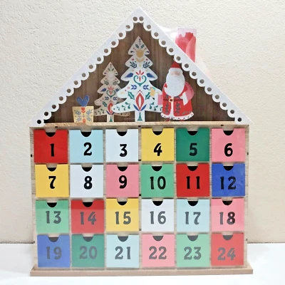 Christmas Advent Calendar Box House Santa Ashland Noel - Image 1 of 4