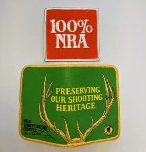 Vintage Lot 2 NRA Patches Shooting Heritage Whittington Center 100% NRA - Picture 1 of 9