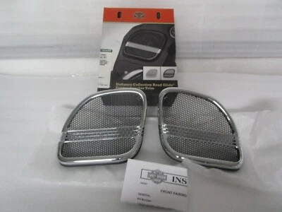 15-23 Harley Davidson Road Glide Defiance Chrome Front Fairing Speaker Grilles - Image 1 of 4