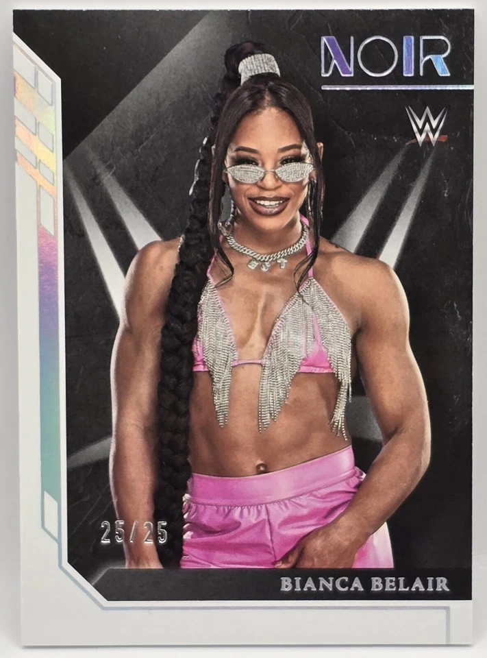 2023 Panini Chronicles WWE BIANCA BELAIR Noir Holo Silver #/25 Card #NR-17 - Image 1 of 2
