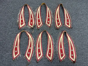 Vtg Antique Masonic Odd Fellows Sash 6 Red Stars Velvet Collar Order Ceremonial - Picture 1 of 10