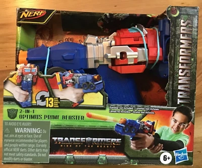 NERF TRANSFORMERS RISE OF THE BEASTS 2 - 1 OPTIMUS PRIME BLASTER Foto 1 de 2