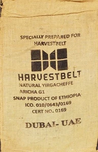 Harvest Belt, used coffee bean sacks 30kg size, x 3 sourced from Dubai, UAE. - Picture 1 of 2