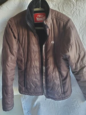 MARKER Abrigo Mujer S PUFFER SKI Invierno Marrón Aislado Sherpa Forro Chaqueta Foto 1 de 4