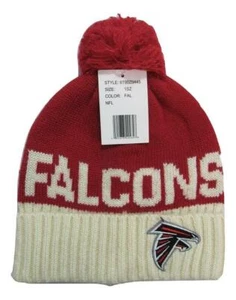 New Atlanta Falcons Mens Size OSFA Red Cuffed Pom Beanie Hat - Picture 1 of 2