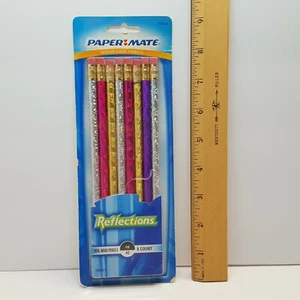 (8) Lápices de madera vibrante elegante llamativo n.o 2 HB hechos en EE. UU. MATE REFLEJOS DE PAPEL - Imagen 1 de 7