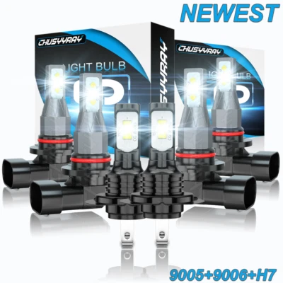 9005+9006+H7 LED 车头灯高低光束雾灯管-适用于宝马 Z3 1996-2002 — 第 1/4 张图片