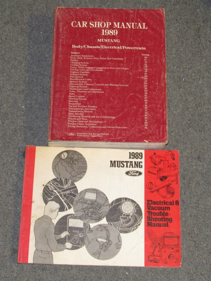 1989 Ford Mustang GT Boss Convertible Service & EVTM Wiring Diagram Manual Set - Image 1 of 1