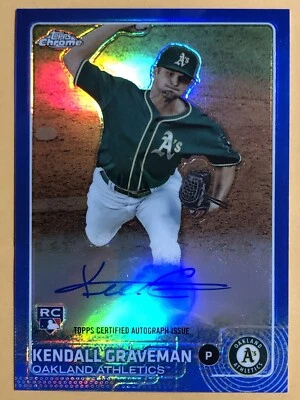 2015 Topps Chrome KENDALL GRAVEMAN - Blue Refractor /150 - RC - Auto - A814 - Image 1 of 2