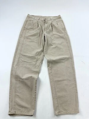 Pantalones Brittania Reserve Para Hombre 33x32 Beige Plisado Informal Tiro Alto Pierna Recta Foto 1 de 4