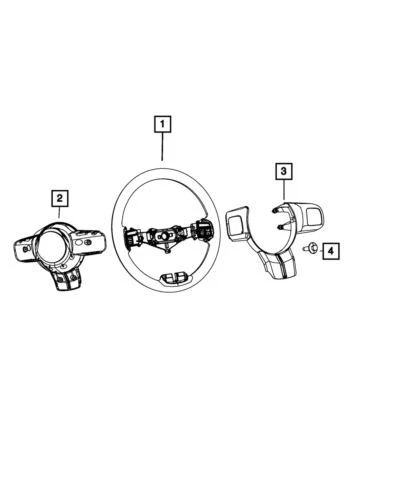 Bisel del volante delantero genuino Mopar 2012-2017 Jeep Compass 1TE62DK7AB Foto 1 de 1