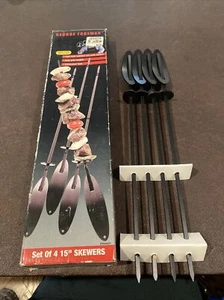 george forman skewers Set If 4 15” Non Stick Black Easy Grip Handles Dishwasher - Picture 1 of 8